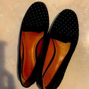 Rebeccaminkoff Black and golden flats. Slightly used